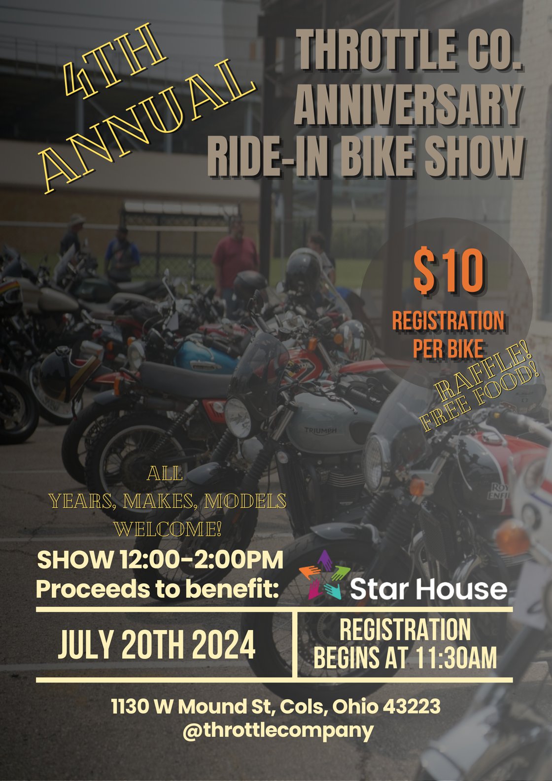 4thAnnual Ann. Ride-In Bike Show STAR HOUSEposter